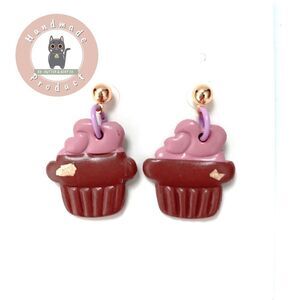🧁Super Cute Cupcake Clay Earrings Hypoallergenic